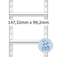 Herma Computeretiketten endlos, permanent haftend 147,32 x 99,2 mm weiss 1000 Etik. Querperforation