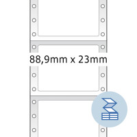 Herma Computeretiketten endlos, permanent haftend 88,9 x 23 mm weiss 2000 Etik.