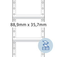 Herma Computeretiketten endlos, permanent haftend 88,9 x 35,7 mm weiss 2000 Etik.