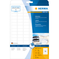 Herma Etiketten permanent haftend 30,5 x 16,9 mm weiss 25 Bl 2400 Etik. Inkjet