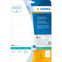 Herma Etiketten für Adressen permanent haftend 88,9 x 46,6 mm weiss 25 Bl 300 Etik. Inkjet