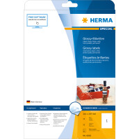 Herma Etiketten permanent haftend 210 x 297 mm weiss Hochglanz 10 Bl 10 Etik. Inkjet