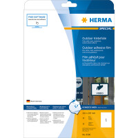 Herma Etiketten für Outdoor stark haftend 210 x 297 mm weiss Folie wetterfest 10 Bl 10 Etik. LaserCopy