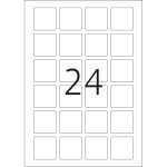 QR-Code Etiketten A4, 40 x 40 mm, weiß, blickdicht, permanent haftend