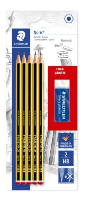 Staedtler Bleistift + Radierer BK   100% PEFC