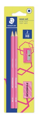 Staedtler Bleistift HB neon Set BK  100% PEFC 180FSBK2P1