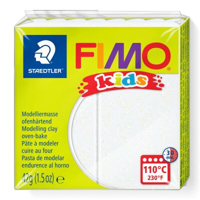 Staedtler Mod.masse Fimo kids weiß glitter