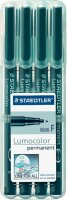 Staedtler Folienstift Lumocolor F perm sw 4ST