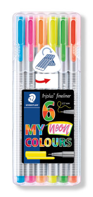 Staedtler Fineliner triplus neon 6St Box