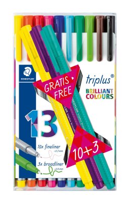 Staedtler Fineliner triplus 13ST transp. Box