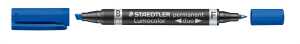 Staedtler Zweispitzmarker Lumocolor permanent blau