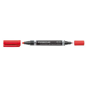 Staedtler Zweispitzmarker Lumocolor perm. rot