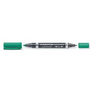 Staedtler Zweispitzmarker Lumocolor perm grün