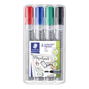Flipchartmarker Lumocolor® 356 2mm farbig sortiert 4 St./Pack.