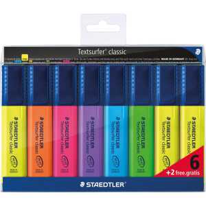 Staedtler Textmarker Textsurfer Promotion 6+2 4007817364178