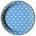 Partyteller Ø 23cm Dots blau, 10 Stück