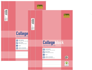 Idena Seminar/College-Block A4 Liniert 80 Blatt