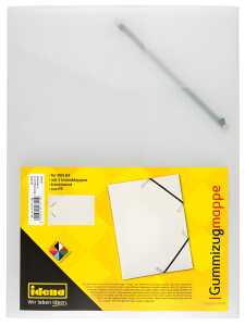Idena 213312 - Gummizugmappe für DIN A4 aus Polypropylen, transparent