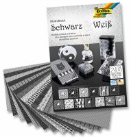 Motivblock Schwarz Weiß 24x34cm 26 Blatt sortiert