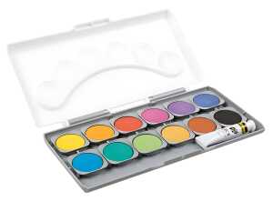 Idena Deckfarbkasten 12er 1 Tube Deckweiß