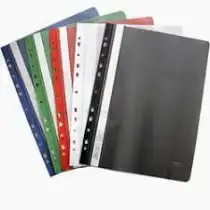 Idena 307007 Schnellhefter A4 Kunststoff, 10 Stück, 5 Farben, 2 x blau
