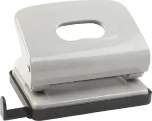 IDENA Metall-Locher mit Anschlagsschiene / Farbe: grau