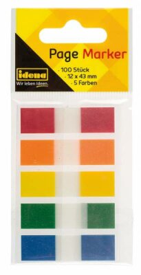 Idena 312732 - Page Marker Strips, mehrfarbig