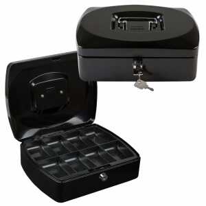 Geldkassette / Größe: 255x200x90mm / 8Fächer / Farbe: schwarz