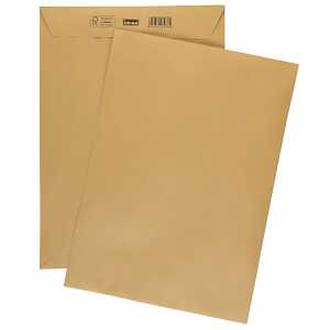 Idena 346046 Versandtasche C4, 250 St 90 Gramm, selbstklebend ohne Fen