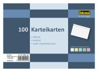 Idena 375036 - Karteikarten DIN A6, 100 Stück, 180...