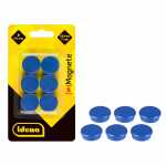 IDENA Idena Magnete rund 6 Stück, blau, Ø24mm
