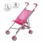 Puppenbuggy pink zusammenklappbar - Schiebehöhe 55cm