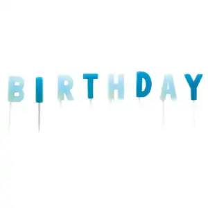 Amscan Kerzen Happy Birthday Blau
