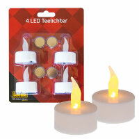 Idena LED Teelichte 4 St. inkl. Lithium Batterien - 4x...