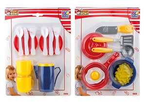 Koch-und Tee-Set ca.10cm aus Kunststoff