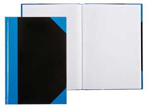 IDENA Idena Kladde A5 FSC-Mix liniert blau schwarz, 96 Blatt 70g/m²