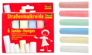 Idena Straßenmalkreide 6 Stangen
