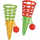 Fangballspiel 18,5cm + Ball 2 Farben