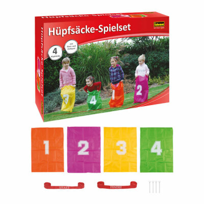 Idena Hüpfsäcke-Spielset mit Start/Zielband - Hüpfsack ca. 72x52cm