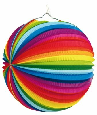 Lampion Regenbogen Ø 25cm schwer entflammbar