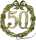 DEMMLER Festliche Zahl 50 gold 13cm mit Draht