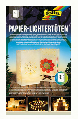 Lichtertüten Papier 5 St. Folklore 19 x 11,5 x 7cm