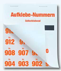 Gewinnaufklebenummer 401-500 400401 orange