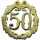 DEMMLER Festliche Zahl 50 gold 24cm ohne Draht