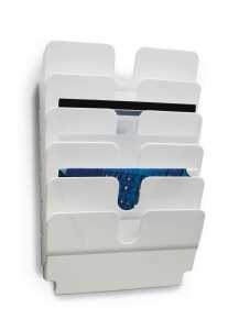 Durable Prospektspenderset A4 quer ws 6tlg FLEXIPLUS Wandmontage