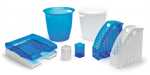 Briefablageschale TREND, A4 bis C4, 250 x 70 x 337 mm transluzent blau