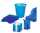 Durable Papierkorb 16l TREND tr.bl mit Tragegriffen