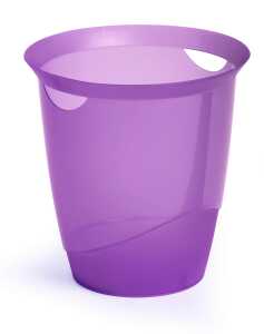 Durable Papierkorb 16l TREND tr.vi mit Tragegriffen