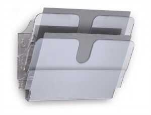 Durable Prospektspenderset A4 quer tr 2tlg FLEXIPLUS Wandmontage