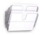 Durable Prospektspenderset A4 quer tr 2tlg FLEXIPLUS Wandmontage